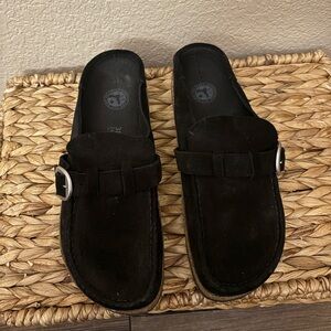 Birkenstock Black Mules with Buckle